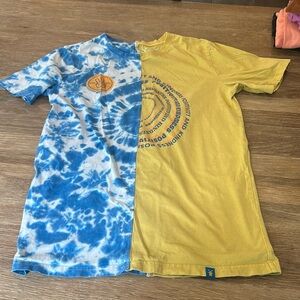 ✌️Dutch Bros Coffee Positivity And Kindness Tie Dye/Yellow Split shirt M